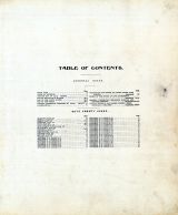 Table of Contents, Gove County 1907